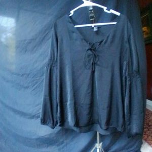 Satin feeling black blouse